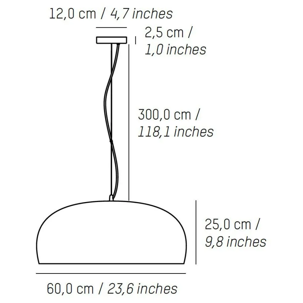 Brush Pendelleuchte Ø 60cm