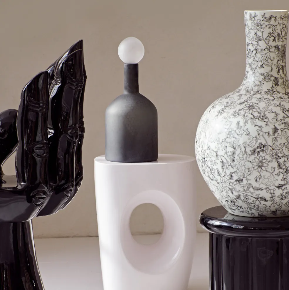 Bubbles & Bottles Karaffe 4er Set schwarz matt