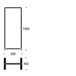 Bukto Kleiderständer 62,8x30x150cm