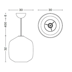 Buoy Glass Pendelleuchte Ø 30cm