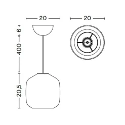Buoy Glass Pendelleuchte Ø 20cm