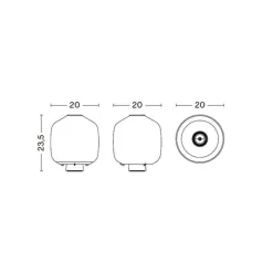 Buoy Glass Tischleuchte Ø 20cm