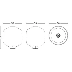 Buoy Glass Tischleuchte Ø 30cm
