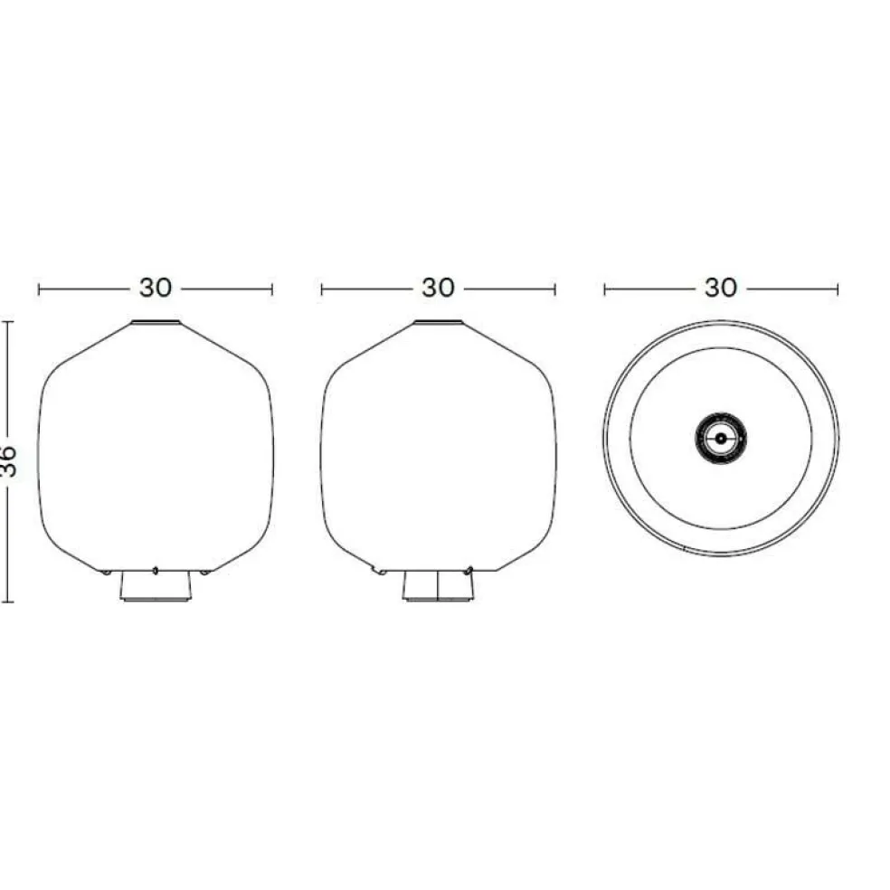 Buoy Glass Tischleuchte Ø 30cm