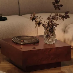 Burl Couchtisch mit Schublade