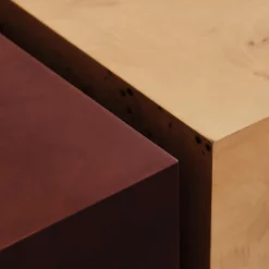 Burl Couchtisch mit Schublade