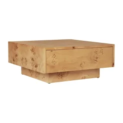 Burl Couchtisch mit Schublade