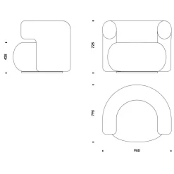 Burra Lounge Chair/ Drehsessel