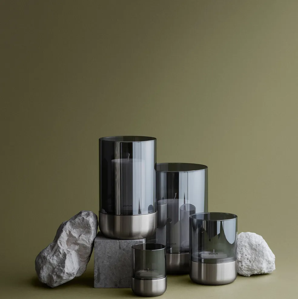 Calma Windlicht Edelstahl M