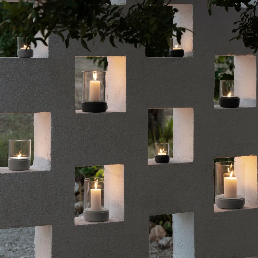 Calma Windlicht Polyresin S