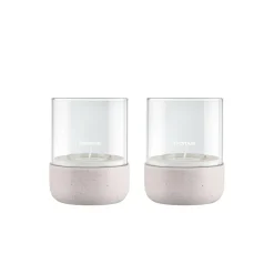 Calma Windlicht Polyresin 2er Set