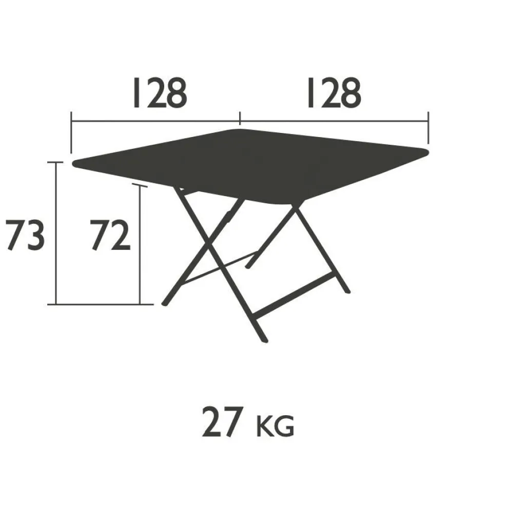 Caractère Gartentisch klappbar 128x128cm
