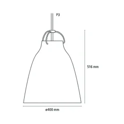 Caravaggio™ Pendelleuchte Opalglas