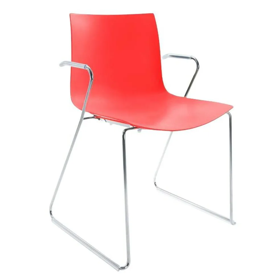 Catifa 46 0287 Armlehnstuhl einf. Kufe Chrom