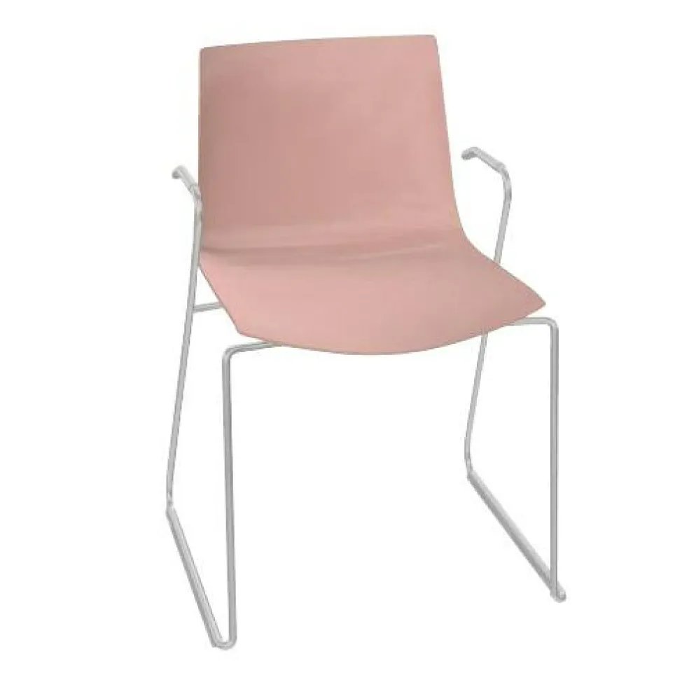 Catifa 46 0287 Armlehnstuhl einf. Kufe Chrom