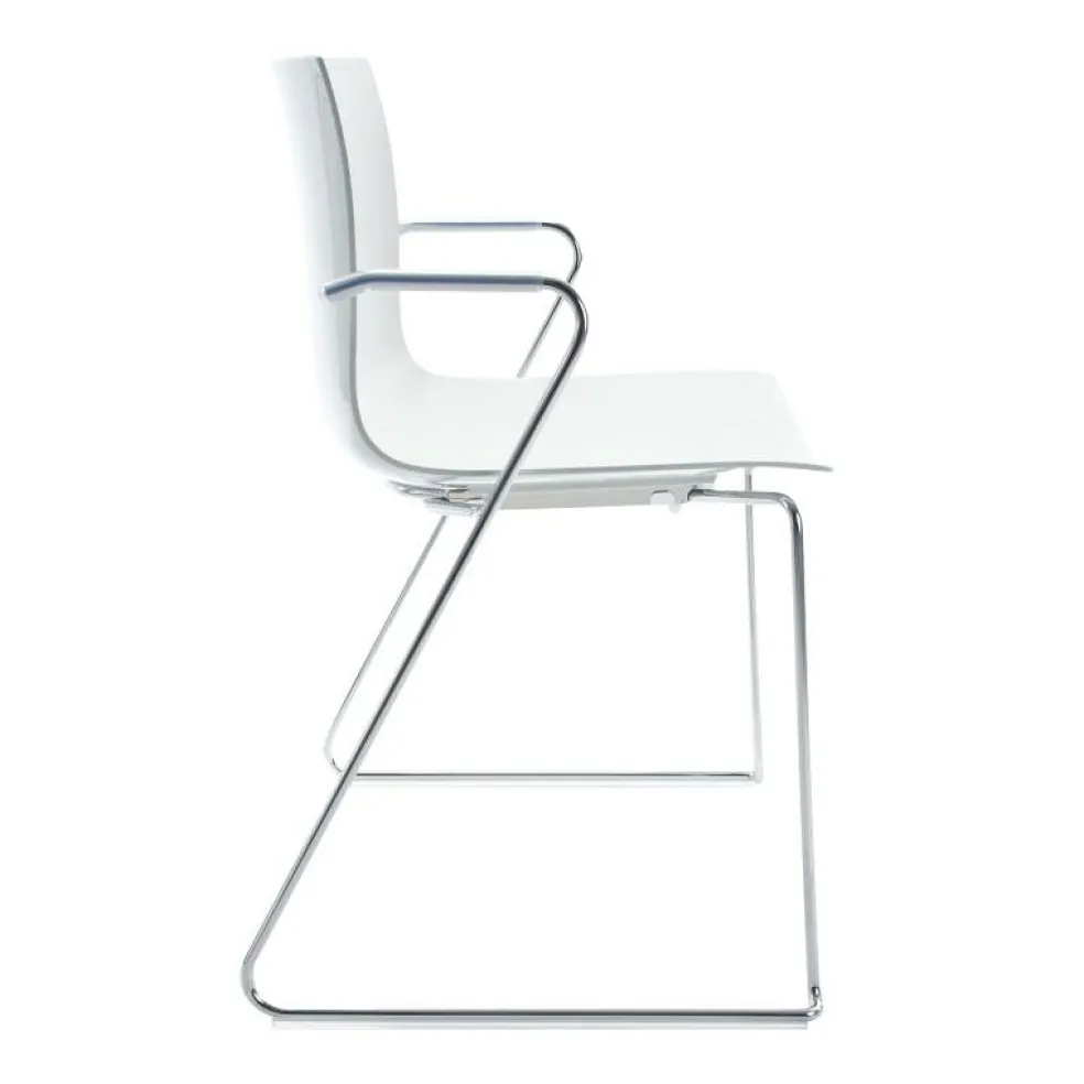 Catifa 46 0287 Armlehnstuhl einf. Kufe Chrom