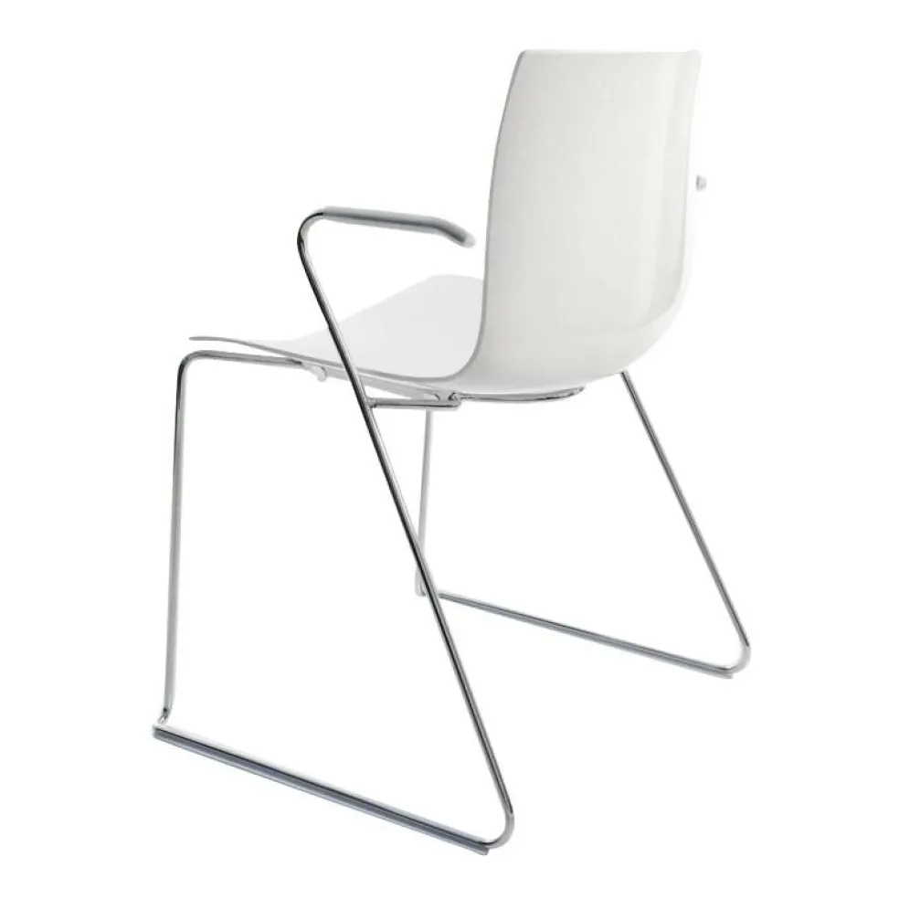 Catifa 46 0287 Armlehnstuhl einf. Kufe Chrom