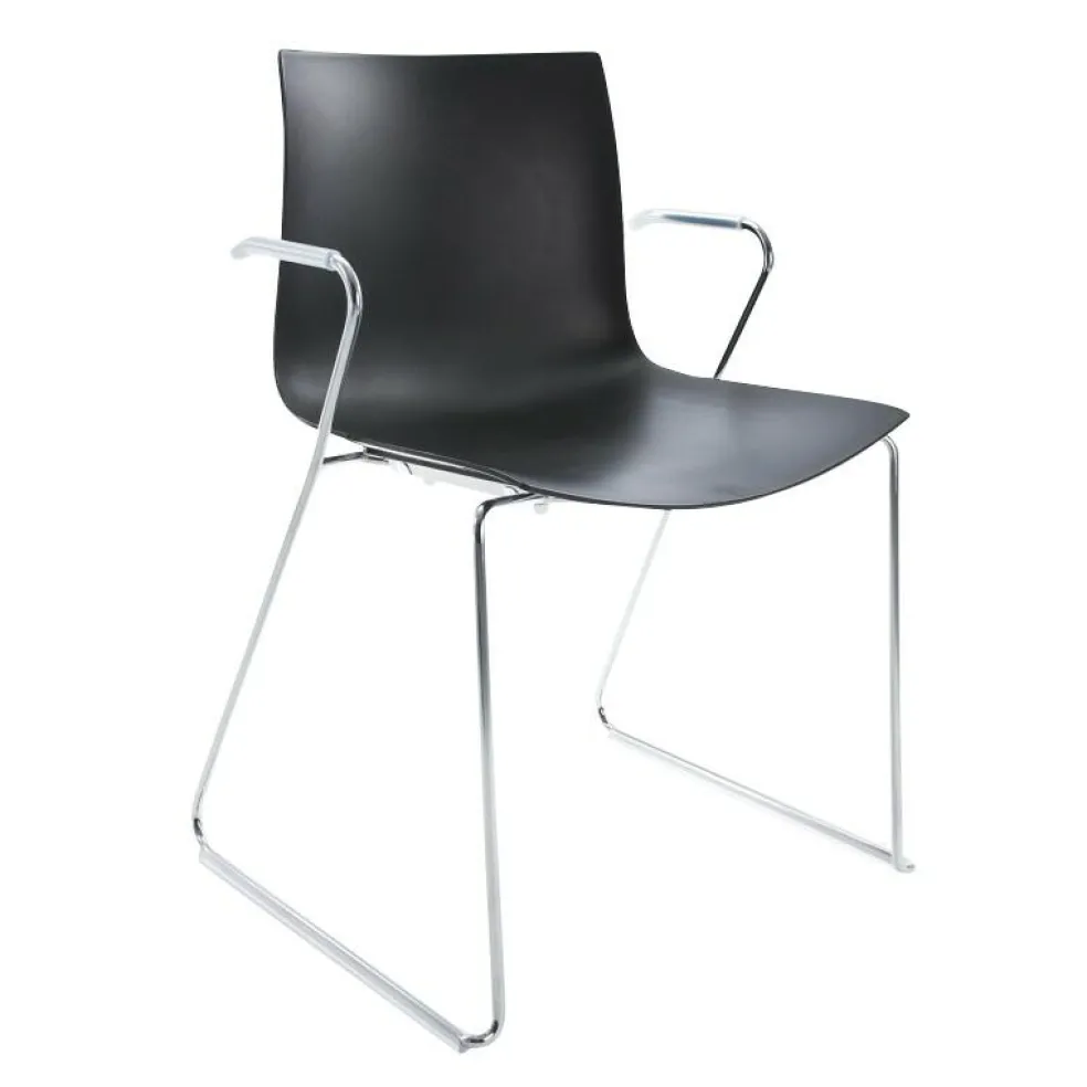 Catifa 46 0287 Armlehnstuhl einf. Kufe Chrom