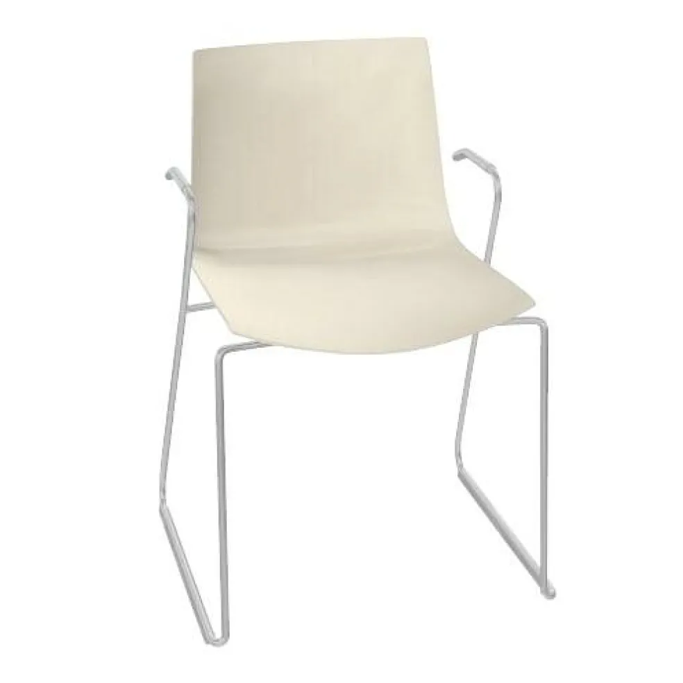 Catifa 46 0287 Armlehnstuhl einf. Kufe Chrom