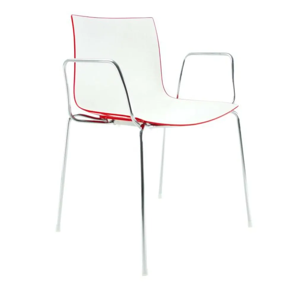 Catifa 46 0251 Armlehnstuhl zweifarbig Gestell Chrom