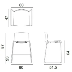 Catifa 46 0572 Barhocker niedrig Eiche