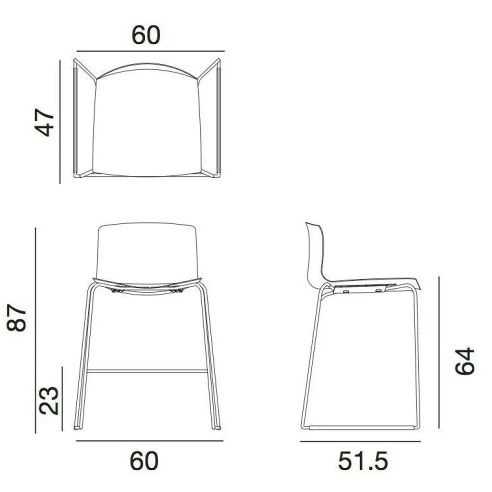 Catifa 46 0572 Barhocker niedrig Eiche