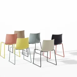 Catifa 46 0278 Stuhl einfarbig Kufe schwarz