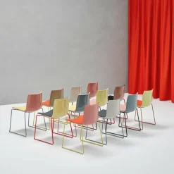 Catifa 46 0278 Stuhl einfarbig Kufe schwarz