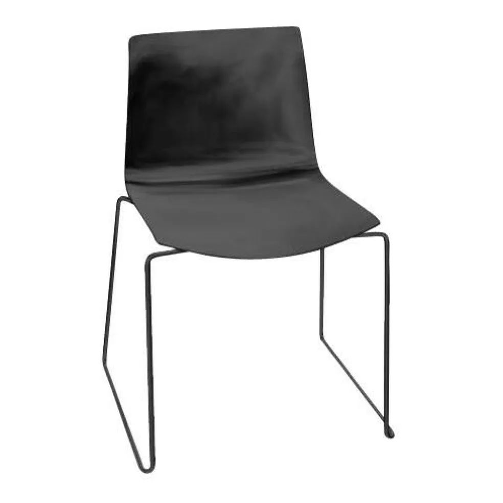 Catifa 46 0278 Stuhl einfarbig Kufe schwarz