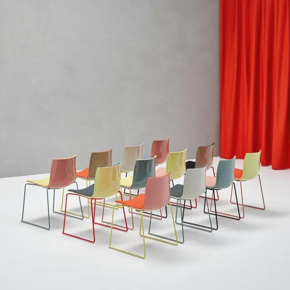 Catifa 46 0278 Stuhl zweifarbig Kufe schwarz