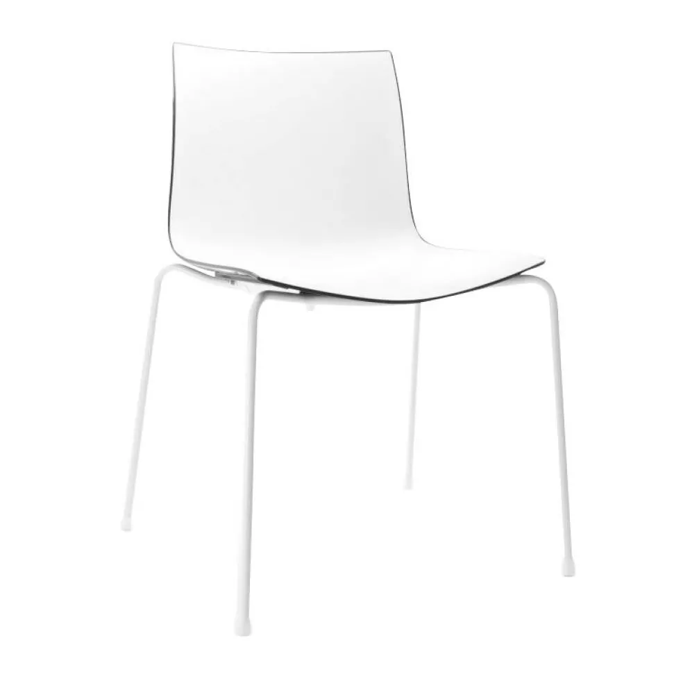 Catifa 46 0251 Stuhl zweifarbig Gestell weiß