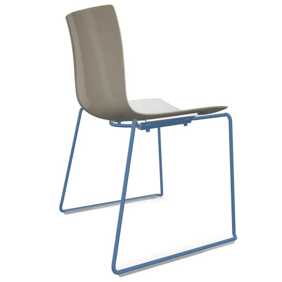 Catifa 46 0278 Stuhl zweifarbig Kufe farbig