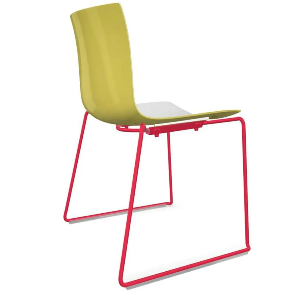 Catifa 46 0278 Stuhl zweifarbig Kufe farbig