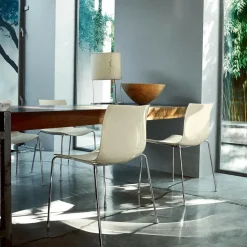 Catifa 46 Stuhl einfarbig Gestell Chrom