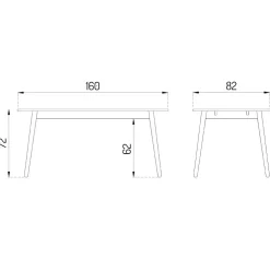 C35B Esstisch 160x82cm