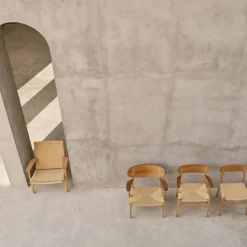 CH25 Sessel Gestell Eiche