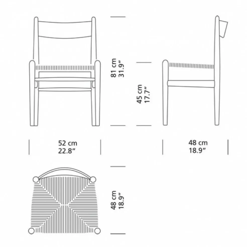 CH36 Soft Tones Chair Gestell Buche