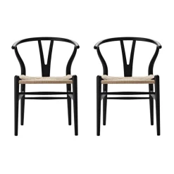 CH24 Soft Wishbone Chair Gestell Buche 2er Set