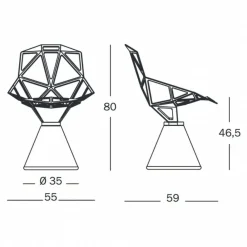 Chair One Drehstuhl Zementfuß