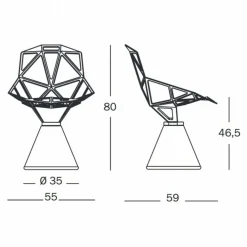 Chair One Stuhl Zementfuß