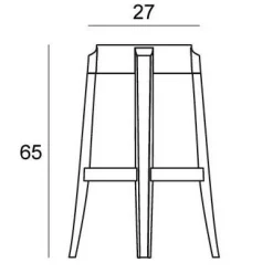 Charles Ghost Hocker 65cm