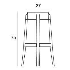 Charles Ghost Hocker 75cm
