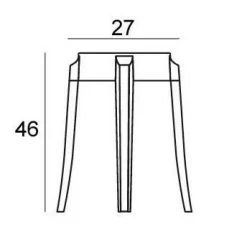 Charles Ghost Hocker 46cm