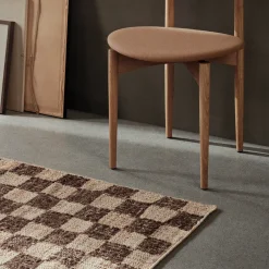 Check Woll-Jute Teppich 140x200cm