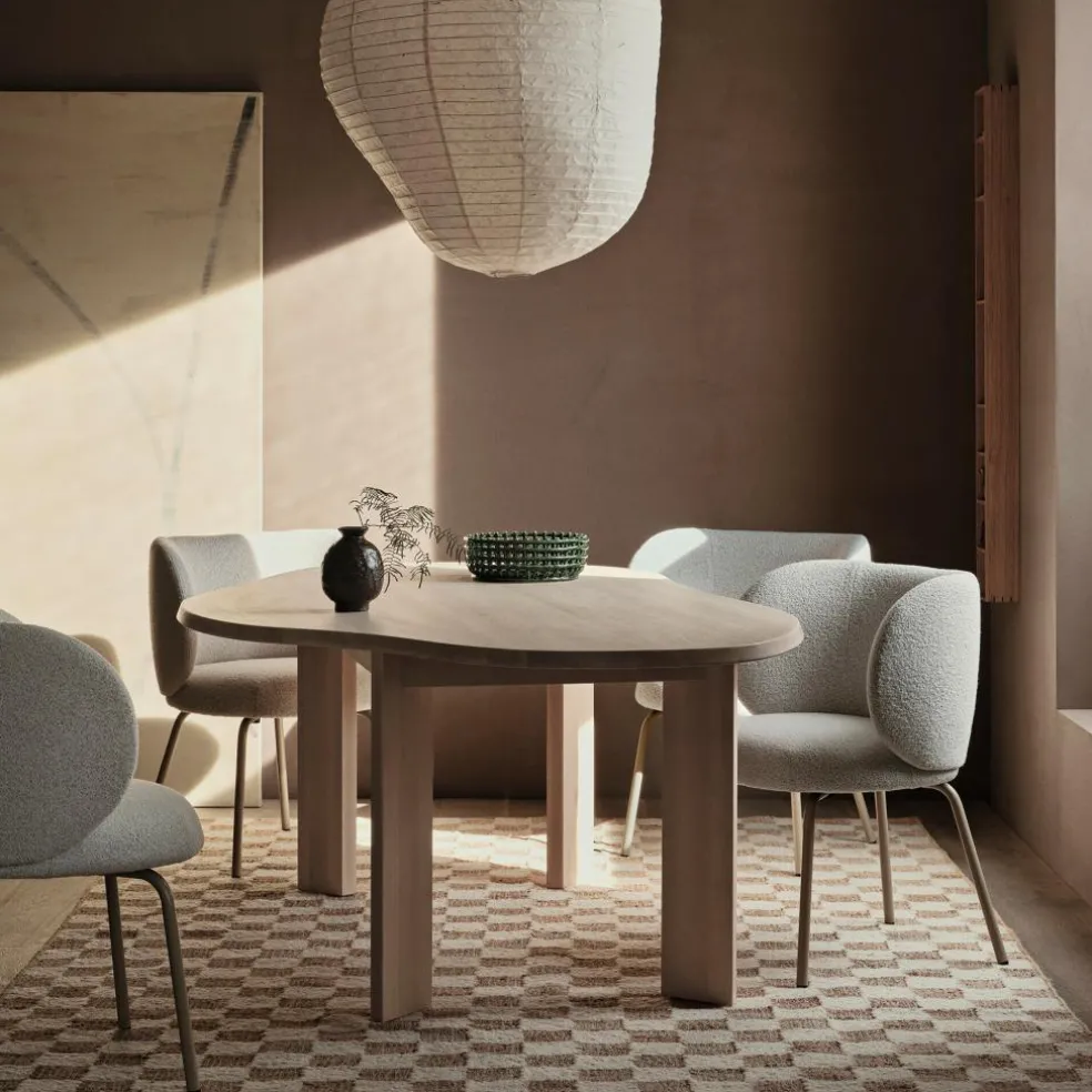 Check Woll-Jute Teppich 200x300cm