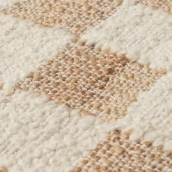 Check Woll-Jute Teppich 200x300cm