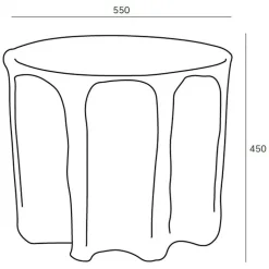Chouchou Round Hocker/Beistelltisch H 45cm