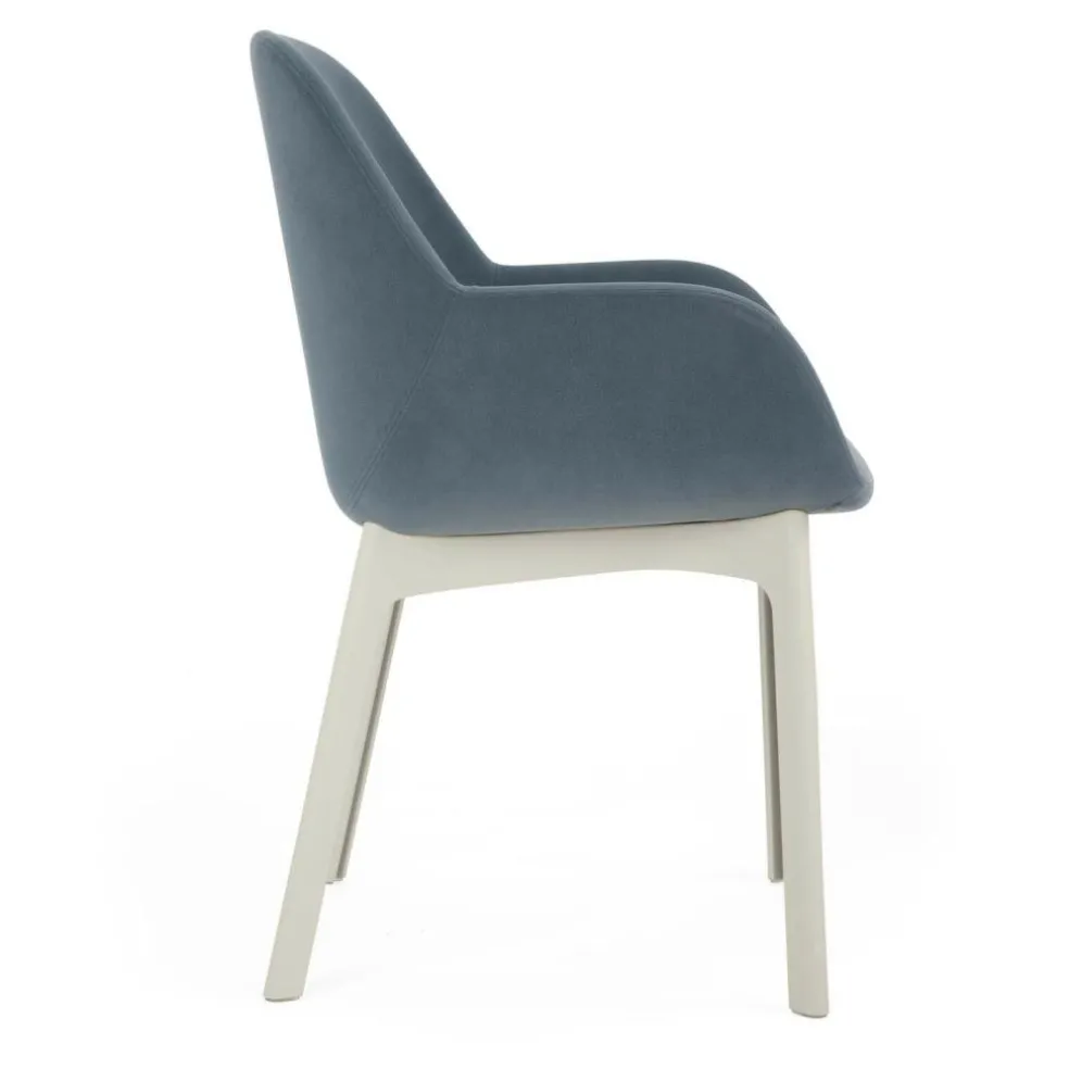 Clap Aquaclean Armlehnstuhl Gestell weiß