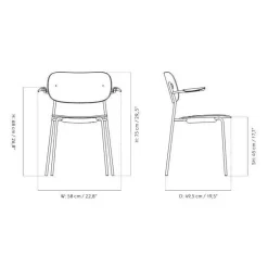 Co Dining Armlehnstuhl Leder