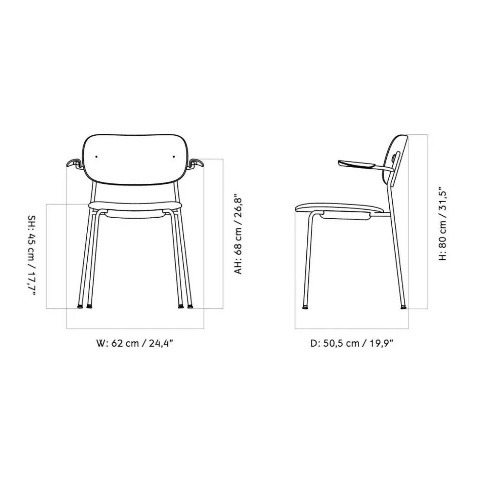 Co Dining Plastic Armlehnstuhl